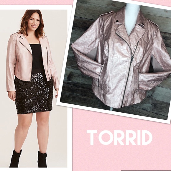 torrid pink moto jacket